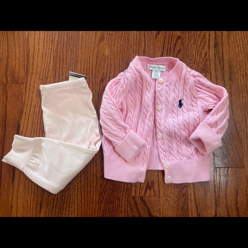 COPY - Ralph Lauren Polo pink 2 piece set 6 months Baby